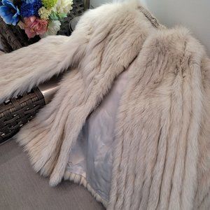 Women's Vintage Fox Fur Jacket Size XL
